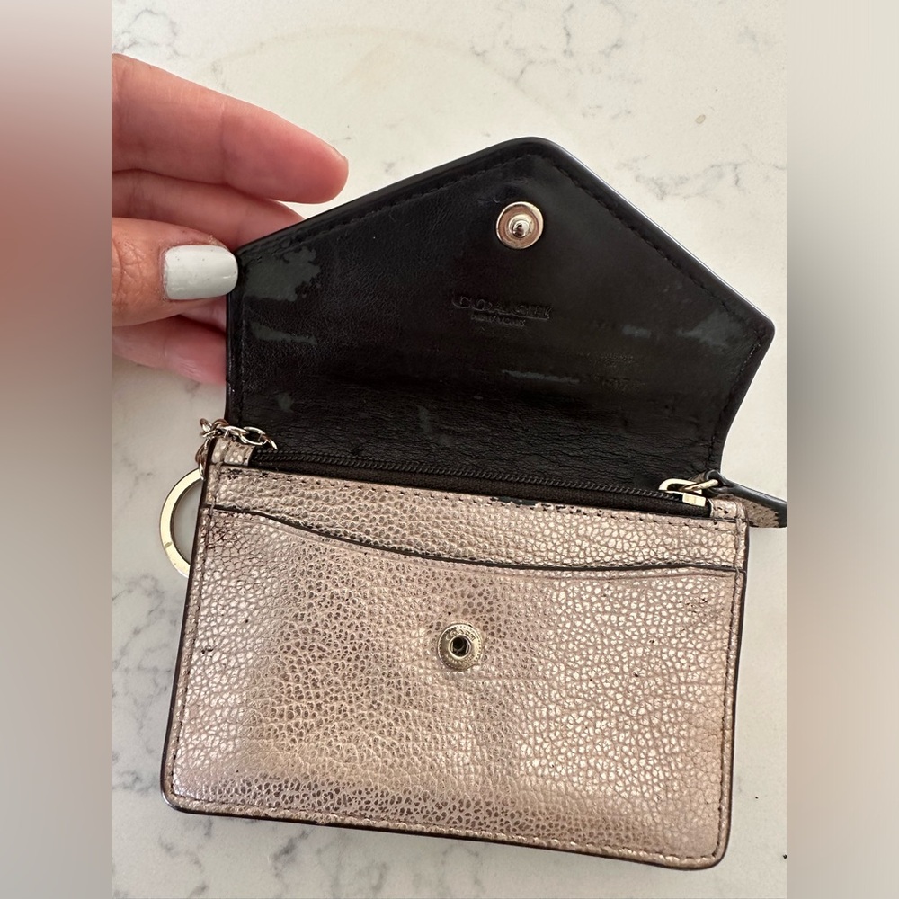 Coach key chain coin and card wallet - Picture 3 of 9